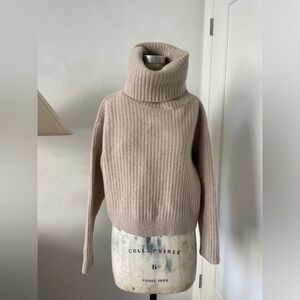 Frankie Shop Oatmeal Crop Sweater Cashmere Wool Blend Size XS/S